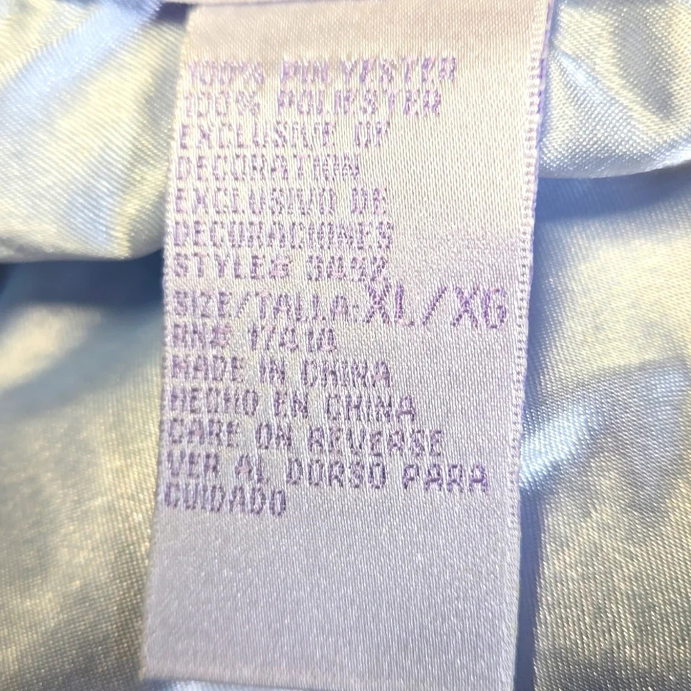 Miss Elaine Colette Plush Robe Light Blue Full Length Long Sleeve Women Size XL - Picture 8 of 9
